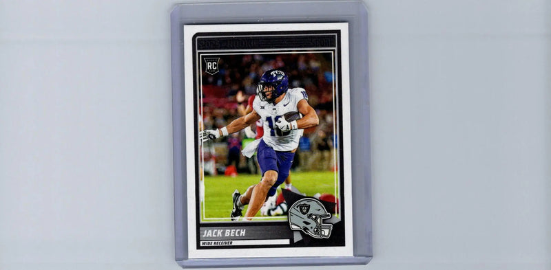2025 Score Jack Bech rookie card showcasing collectible sports memorabilia