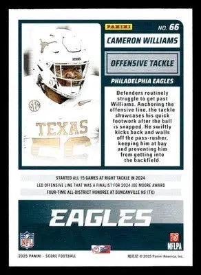 2025 Score #66 Cameron Williams - Football Card Single