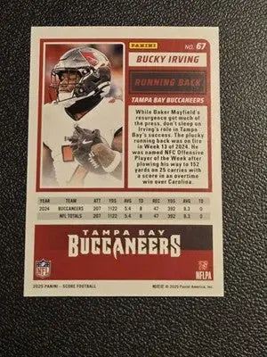 2025 Score #67 Bucky Irving Red - Football Card Single