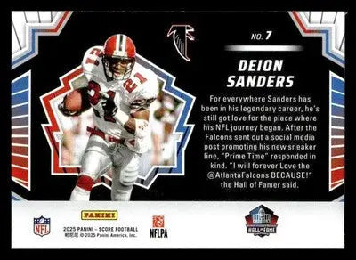 2025 Score #7 Deion Sanders Men of Canton - Football Card Single