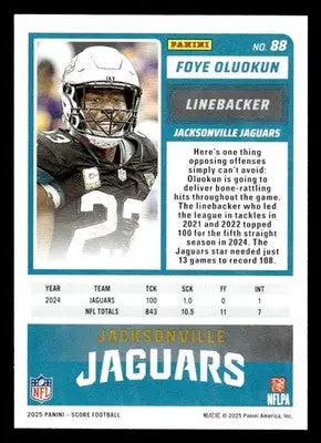 2025 Score #88 Foye Oluokun - Football Card Single