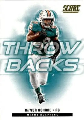 2025 Score #9 De’Von Achane Throwbacks - Football Card Single