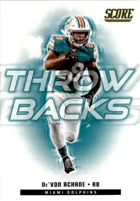 2025 Score #9 De’Von Achane Throwbacks - Football Card Single