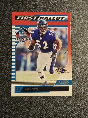 2025 Score #9 Ray Lewis First Ballot - Football Card Single