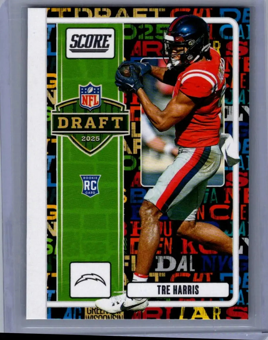 Tre Harris football card from 2025 Score NFL Draft series featuring Tre Harris NFL player