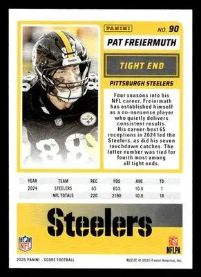 2025 Score #90 Pat Freiermuth - Football Card Single