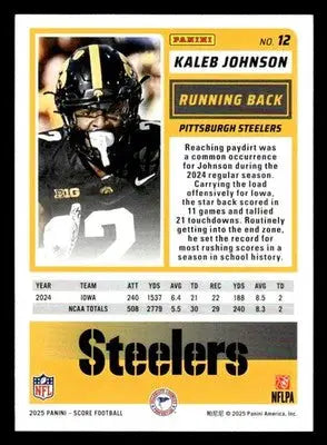 2025 Score-A-Treat #12 Kaleb Johnson - Football Card Single