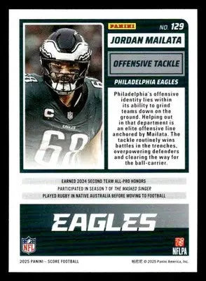 2025 Score-A-Treat #129 Jordan Mailata Philadelphia Eagles - Football Card Single
