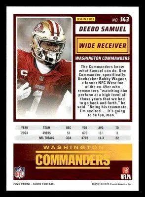 2025 Score-A-Treat #143 Deebo Samuel - Football Card Single