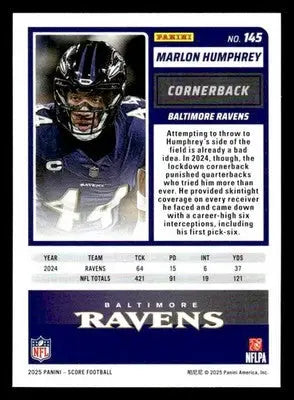 2025 Score-A-Treat #145 Marlon Humphrey - Football Card Single