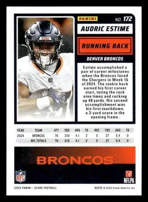 2025 Score-A-Treat #172 Audric Estime - Football Card Single