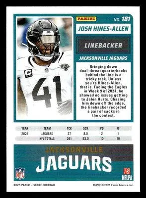 2025 Score-A-Treat #181 Josh Hines-Allen - Football Card Single