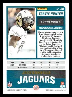 2025 Score-A-Treat #20 Travis Hunter - Football Card Single