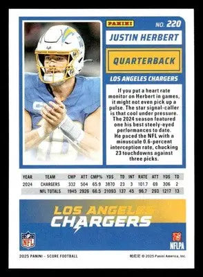 2025 Score-A-Treat #220 Justin Herbert - Football Card Single