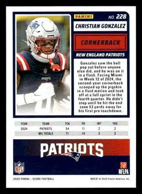 2025 Score-A-Treat #228 Christian Gonzalez - Football Card Single