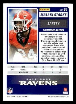 2025 Score-A-Treat #24 Malaki Starks - Football Card Single