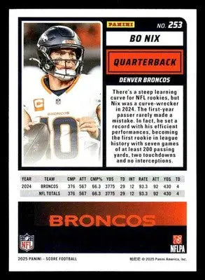 2025 Score-A-Treat #253 Bo Nix - Football Card Single