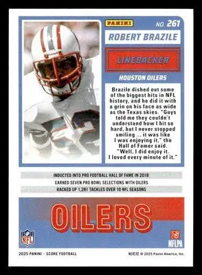 2025 Score-A-Treat #261 Robert Brazile - Football Card Single