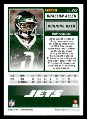 2025 Score-A-Treat #273 Braelon Allen - Football Card Single
