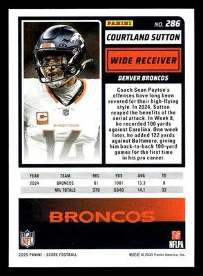 2025 Score-A-Treat #286 Courtland Sutton - Football Card Single