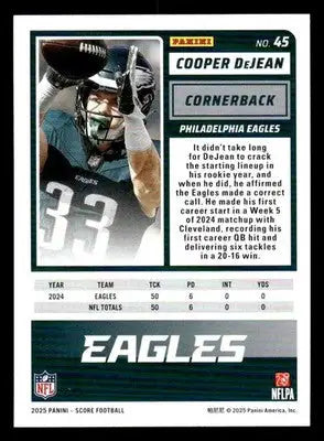 2025 Score-A-Treat #45 Cooper DeJean Philadelphia Eagles - Football Card Single