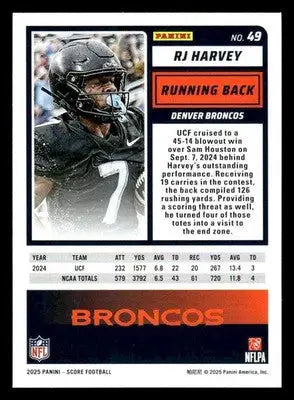 2025 Score-A-Treat #49 RJ Harvey - Football Card Single