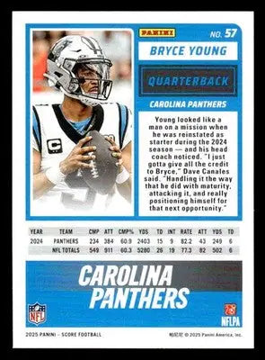 2025 Score-A-Treat #57 Bryce Young Carolina Panthers - Football Card Single