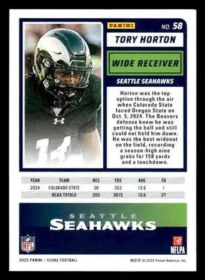 2025 Score-A-Treat #58 Tory Horton - Football Card Single