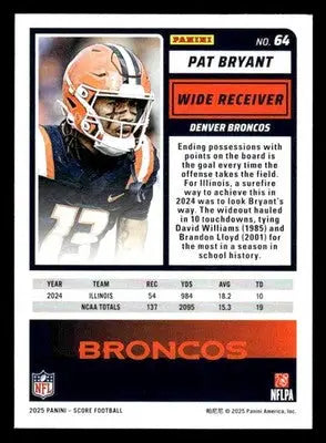 2025 Score-A-Treat #64 Pat Bryant - Football Card Single