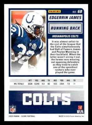 2025 Score-A-Treat #68 Edgerrin James - Football Card Single