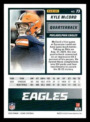 2025 Score-A-Treat #73 Kyle McCord - Football Card Single