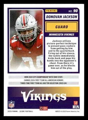 2025 Score-A-Treat #90 Donovan Jackson - Football Card Single