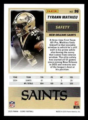 2025 Score-A-Treat #96 Tyrann Mathieu - Football Card Single
