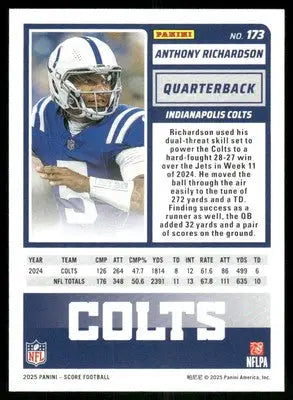 2025 Score A Treat Anthony Richardson #173 Football - Football Card Single