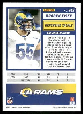 2025 Score a Treat Braden Fiske #263 Football - Football Card Single