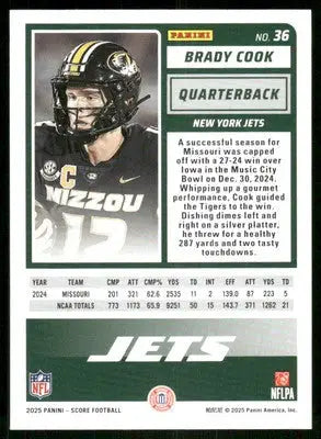 2025 Score A Treat Brady Cook #36 RC Football - Football Card Single