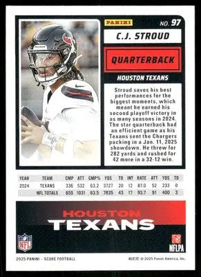 2025 Score A Treat C.J. Stroud #97 Football - Football Card Single