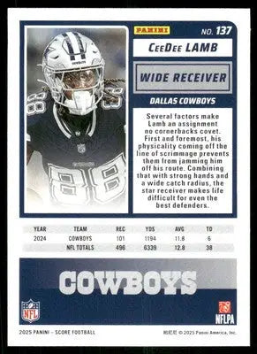 2025 Score A Treat CeeDee Lamb #137 Football - Football Card Single