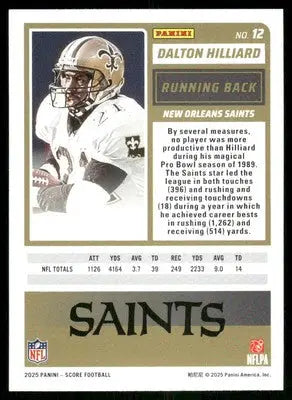 2025 Score a Treat Dalton Hilliard #12 Football - Football Card Single
