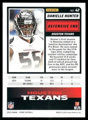 2025 Score A Treat Danielle Hunter #42 Football - Football Card Single