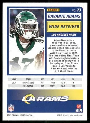 2025 Score A Treat Davante Adams #73 Football - Football Card Single