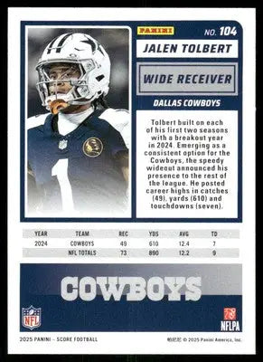 2025 Score A Treat Jalen Tolbert #104 Football - Football Card Single