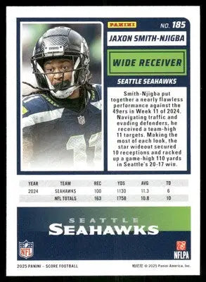 Football card of Jaxon Smith-Njigba from 2025 Score A Treat Jaxon collection
