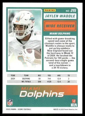 2025 Score A Treat Jaylen Waddle #215 Football - Football Card Single