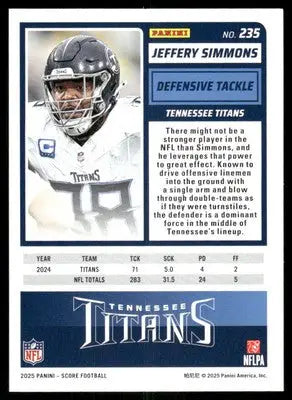 2025 Score A Treat Jeffery Simmons #235 Football