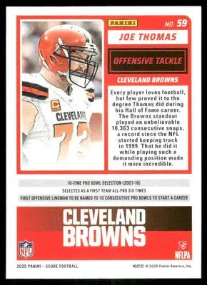 2025 Score A Treat Joe Thomas #59 Football - Football Card Single