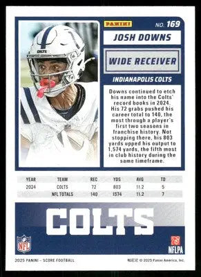 2025 Score A Treat Josh Downs #169 Football - Football Card Single