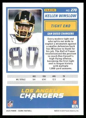 2025 Score A Treat Kellen Winslow #270 Football - Football Card Single
