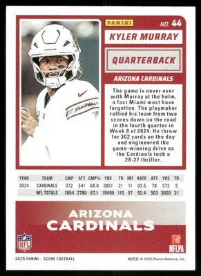 2025 Score A Treat Kyler Murray #44 Football - Football Card Single