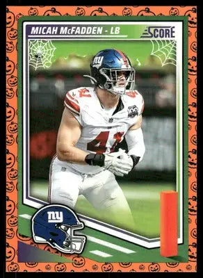 2025 Score A Treat Micah McFadden #216 Football - Football Card Single